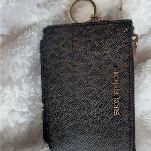 Michael Kors Dark Brown Card Holder with Keyring